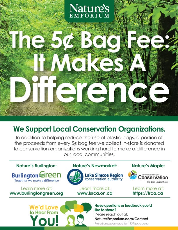 Nature's Emporium Bag Fee Partnership Poster