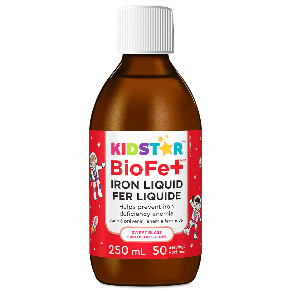A bottle of Kidstar BioFe+ Iron